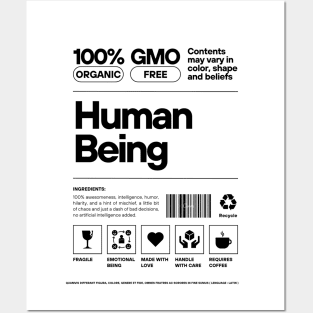 Organic Human Being Artwork - Embrace Nature with this 100% Organic, GMO Free Design Posters and Art